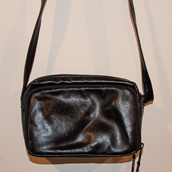 Vintage Etienne Aigner Cross Body Leather Bad Black - Picture 4 of 8
